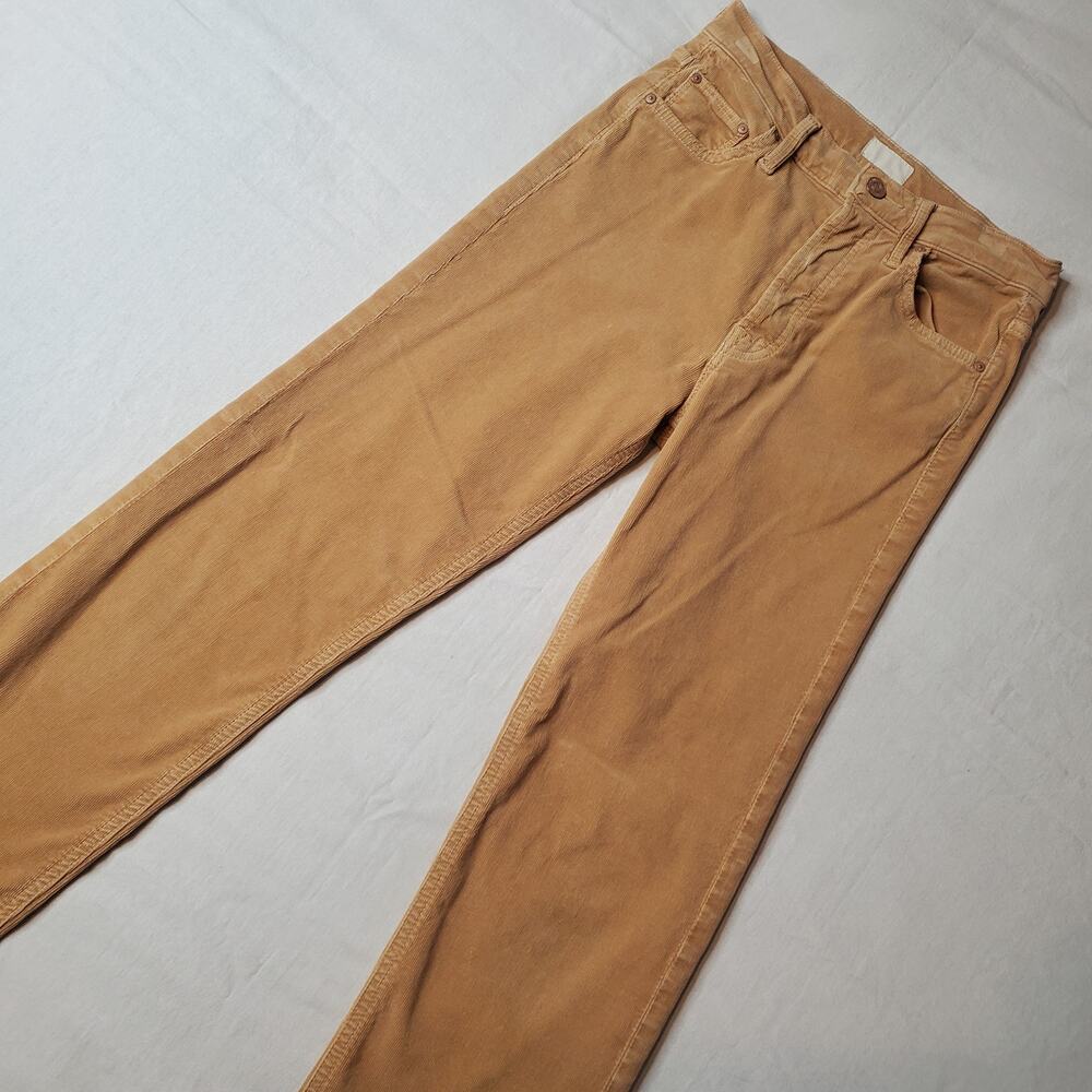 Mother Women's Size 24 The Tomcat Ankle Straight Leg Corduroy Jeans Tan